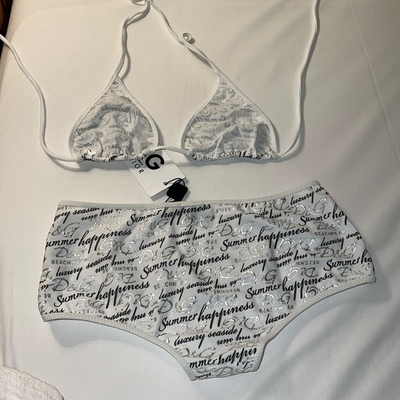 Dolce & Gabbana Junior Sz 14-L Two Piece Bikini Bathing Suit - New with Tags - Picture 3 of 6